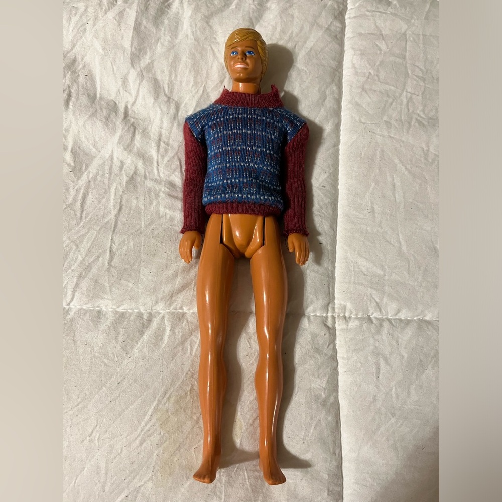Vintage Barbie: 1968 Mattel KEN Doll with Bendable‎ Legs Blonde Blue Eyes